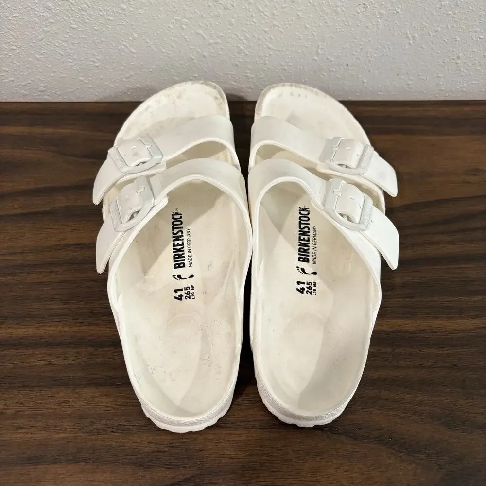 BIRKENSTOCK Arizona Essentials Sandals White EVA Foam US M 8 L‎ 10 EU 41 Casual